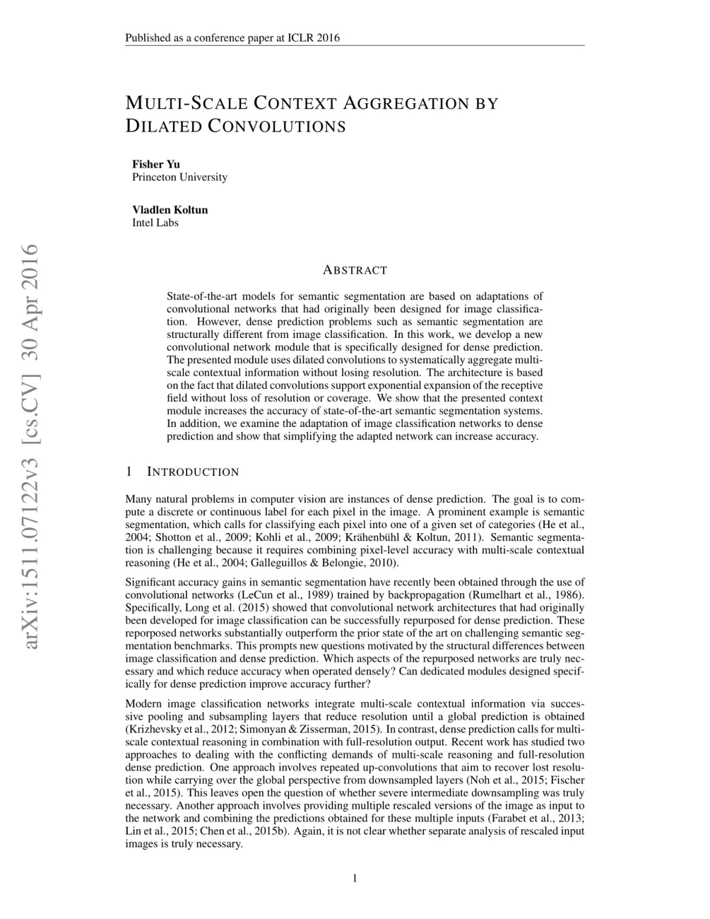 Image 26: Multi-Scale Context Aggregation by Dilated Convolutions