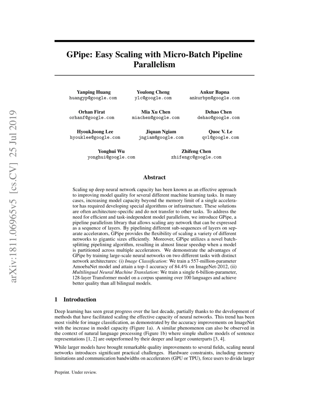 Image 84: GPipe: Efficient Training of Giant Neural Networks using Pipeline Parallelism