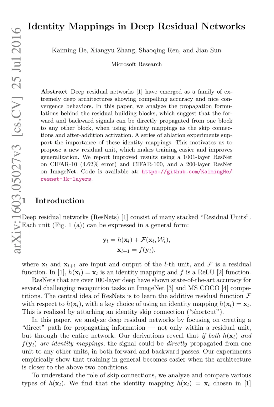 Image 31: Identity Mappings in Deep Residual Networks