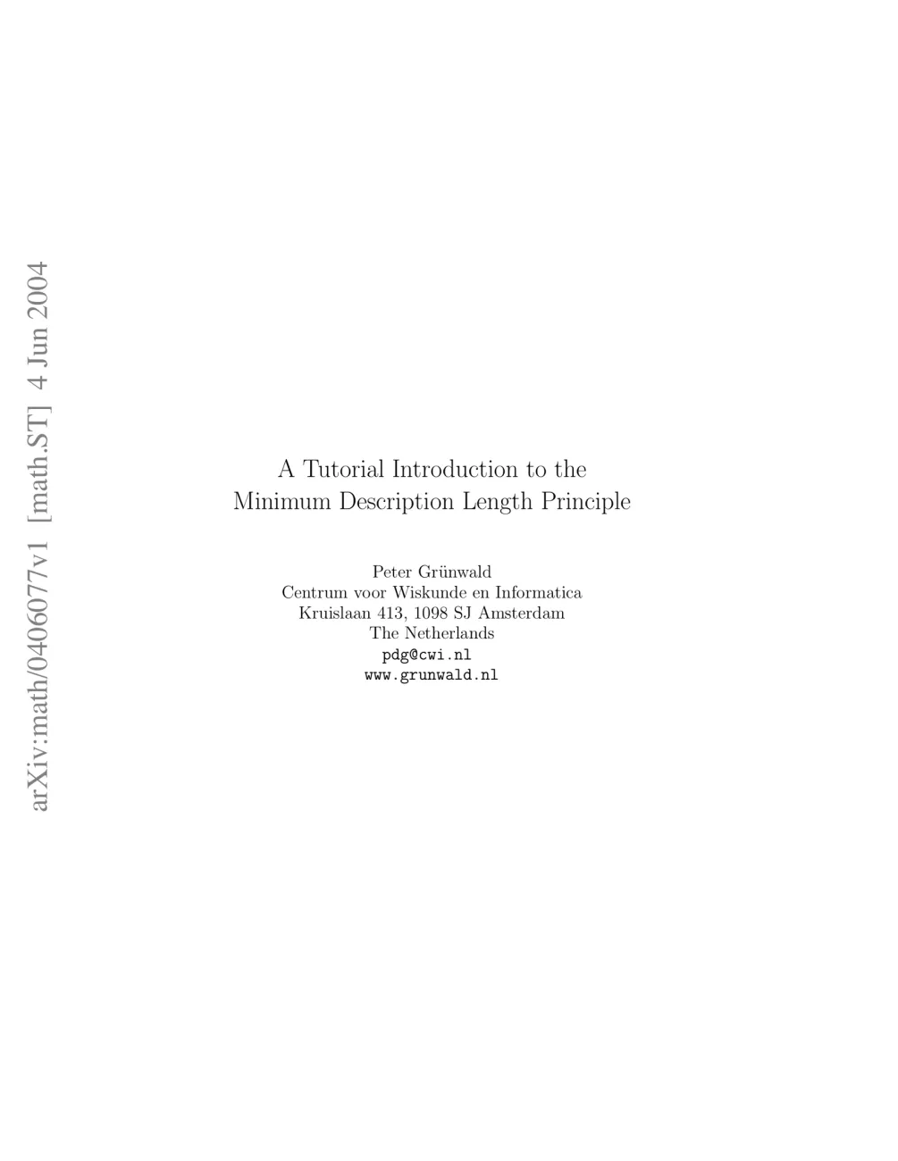 Image 89: A Tutorial Introduction to the Minimum Description Length Principle