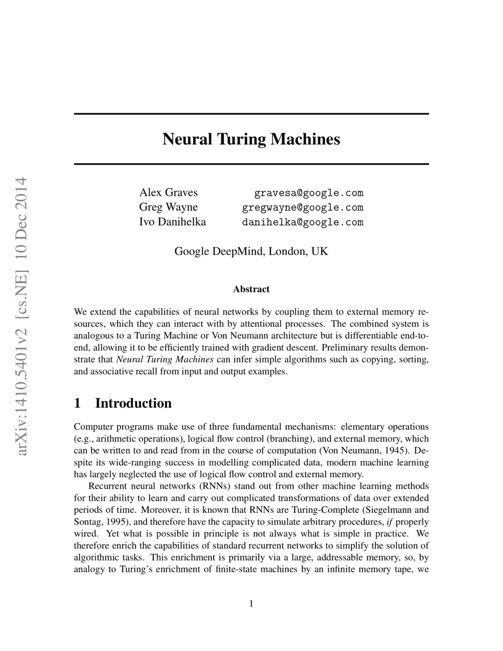 Image 69: Neural Turing Machines
