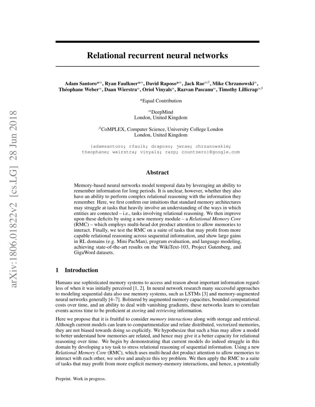 Image 75: Relational Recurrent Neural Networks